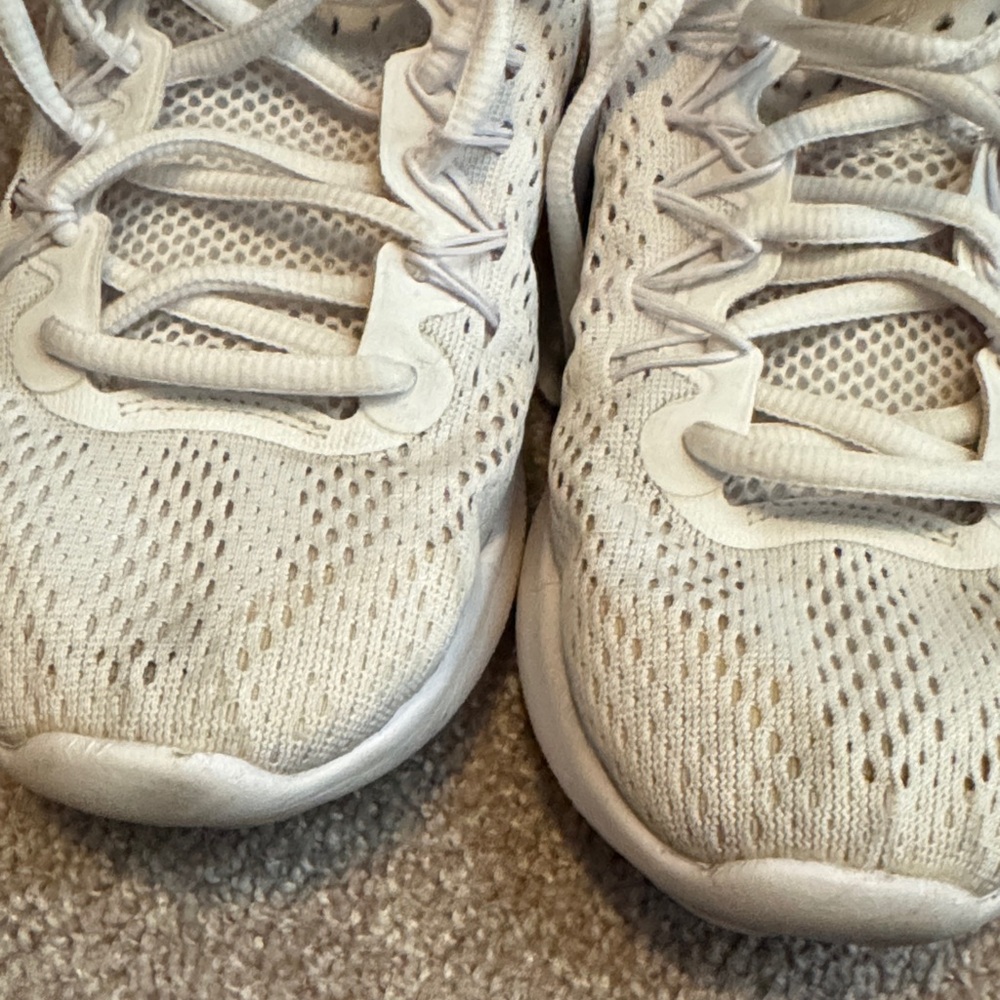 Nike Cream/White Mesh Athletic Sneakers - Picture 4 of 8